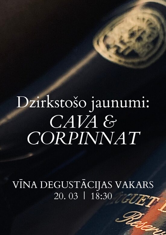 Dzirkstošo jaunumi: Cava & Corpinnat  |  20. Marts 18:30