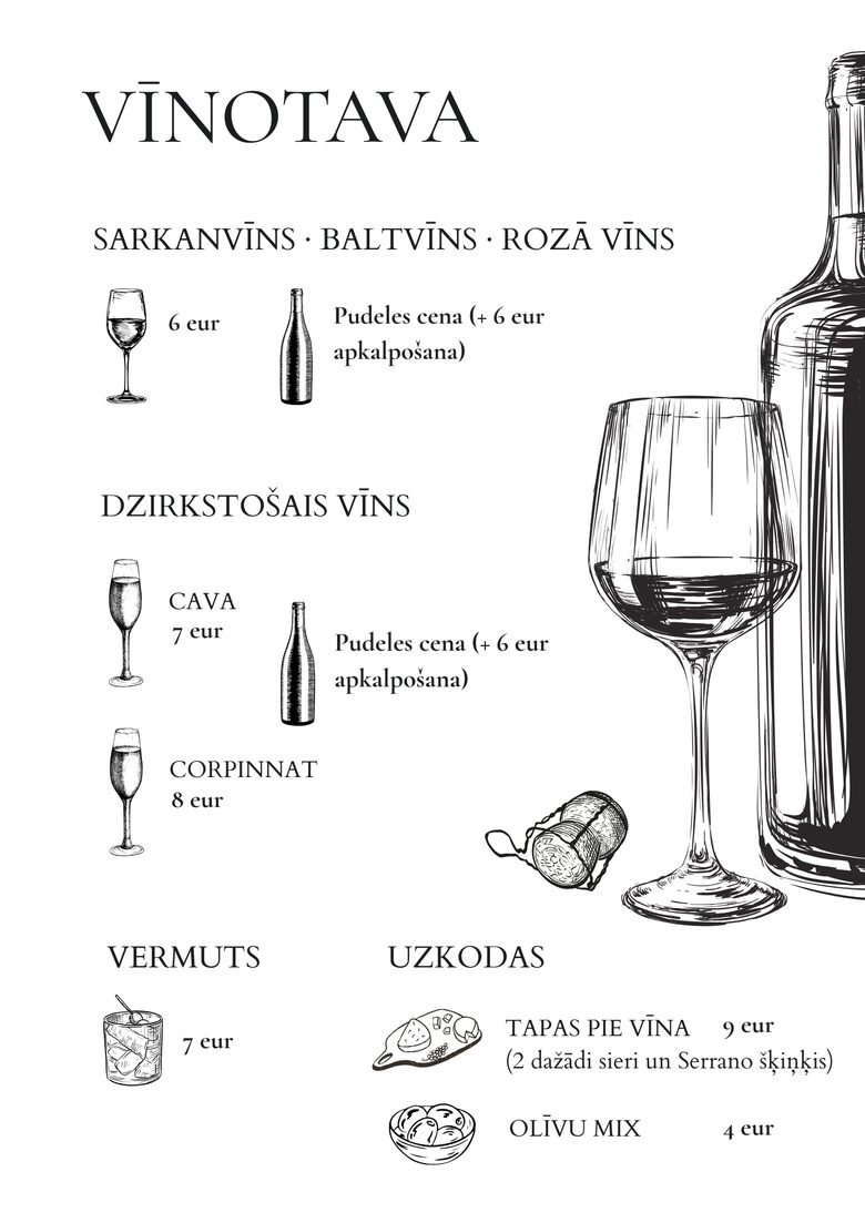 Vina Bars Menu Raim Catalan Wines